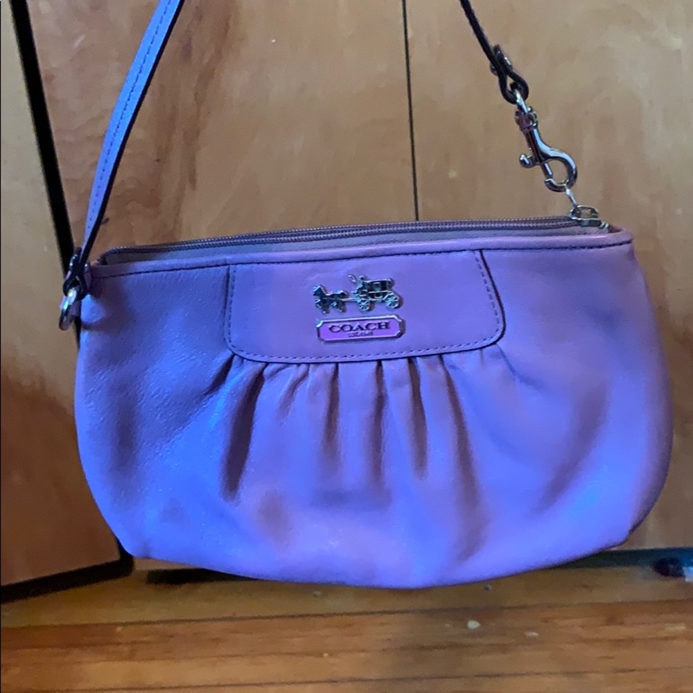 Purple Coach Wristlet